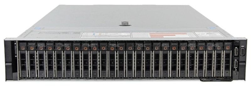 Dell PowerEdge R740xd front view — 24x 2.5-inch hot-swap drive bays