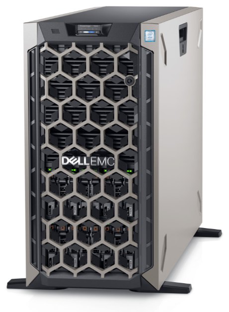 Dell PowerEdge T640 спереди — башенный форм-фактор с отсеками hot-swap