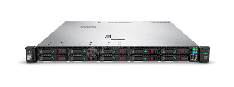 HPE ProLiant DL360 Gen10 front view — 8x 2.5-inch hot-swap drive bays