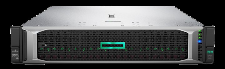 HPE ProLiant DL380 Gen10 front view — 8x 2.5-inch SFF drive bays