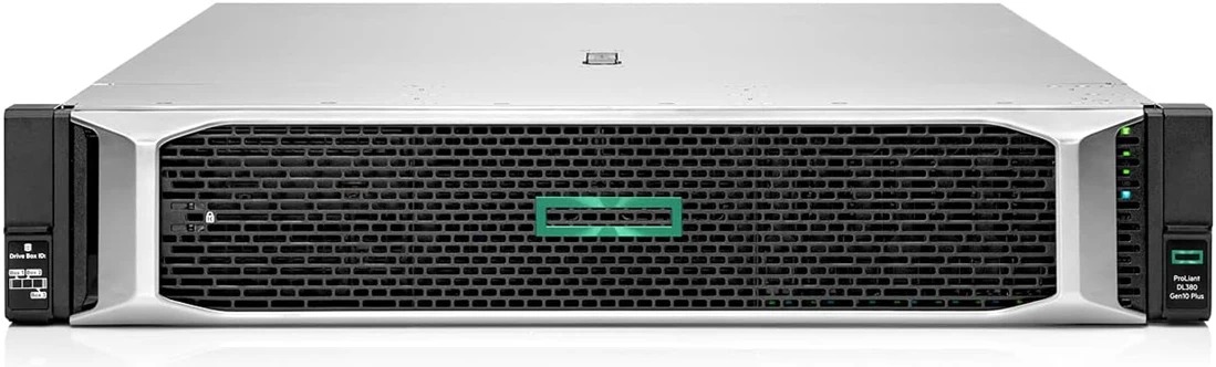 HPE ProLiant DL380 Gen10 Plus front — NVMe-capable hot-swap drive bays