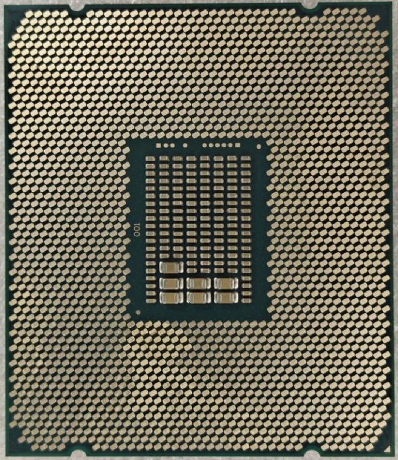 FCLGA2011 land grid array (processor underside) - representative package photo, shown for the socket type rather than as the underside of this exact unit