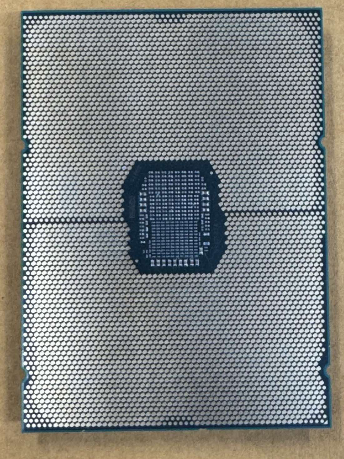 FCLGA4189 land grid array (processor underside) - representative package photo, shown for the socket type rather than as the underside of this exact unit