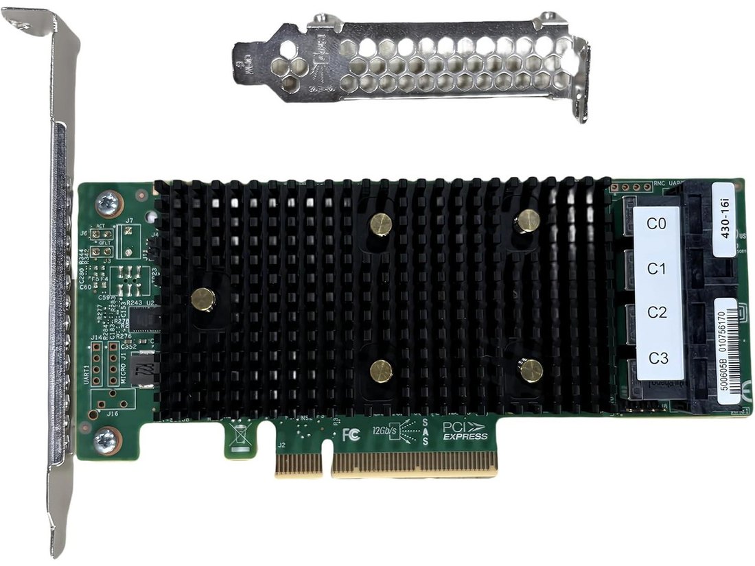 Controlador tri-mode LSI Broadcom 9400-16i SAS/SATA/NVMe con chip SAS3416, cuatro puertos internos SFF-8643