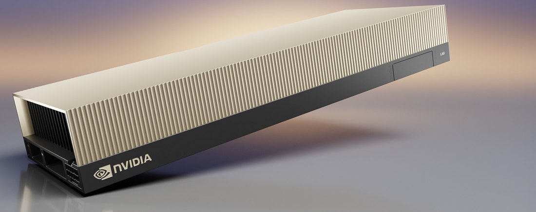 NVIDIA L40S 48GB official render — dual-slot full-height passive PCIe Gen4 data center GPU