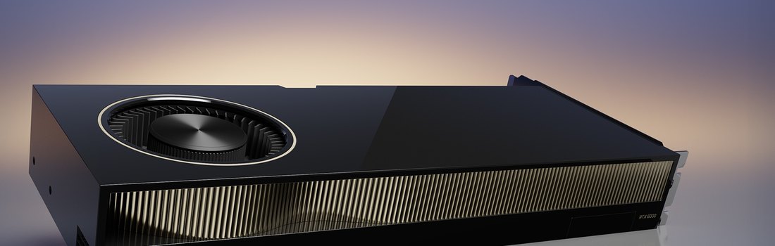 Visual oficial da NVIDIA RTX 6000 Ada Generation 48GB — GPU de estação de trabalho de dois slots e altura completa com arrefecimento tipo blower